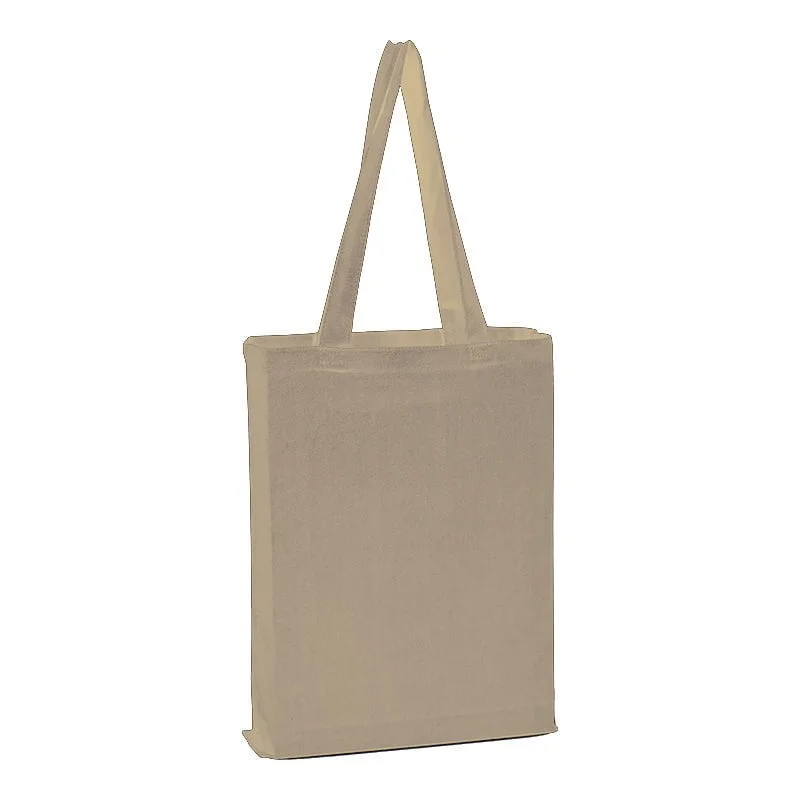 100% Cotton Sheeting Large Tote. Economy Tote with mini gusset