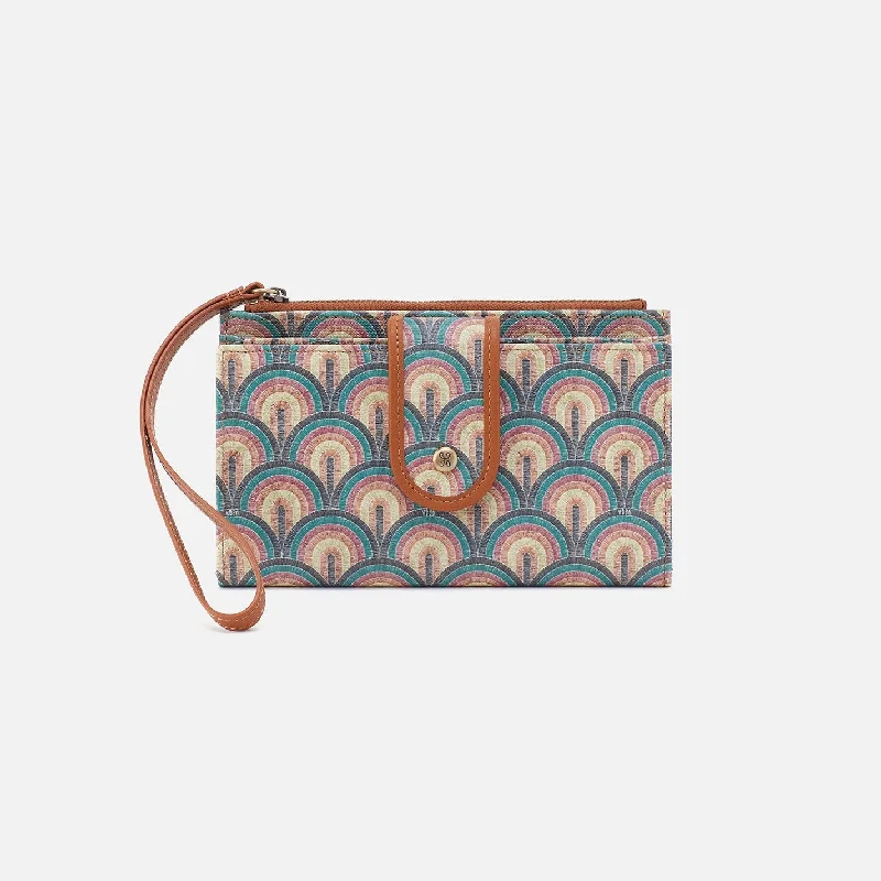 All That Wallet Wristlet In Coated Canvas - Teal Temptation