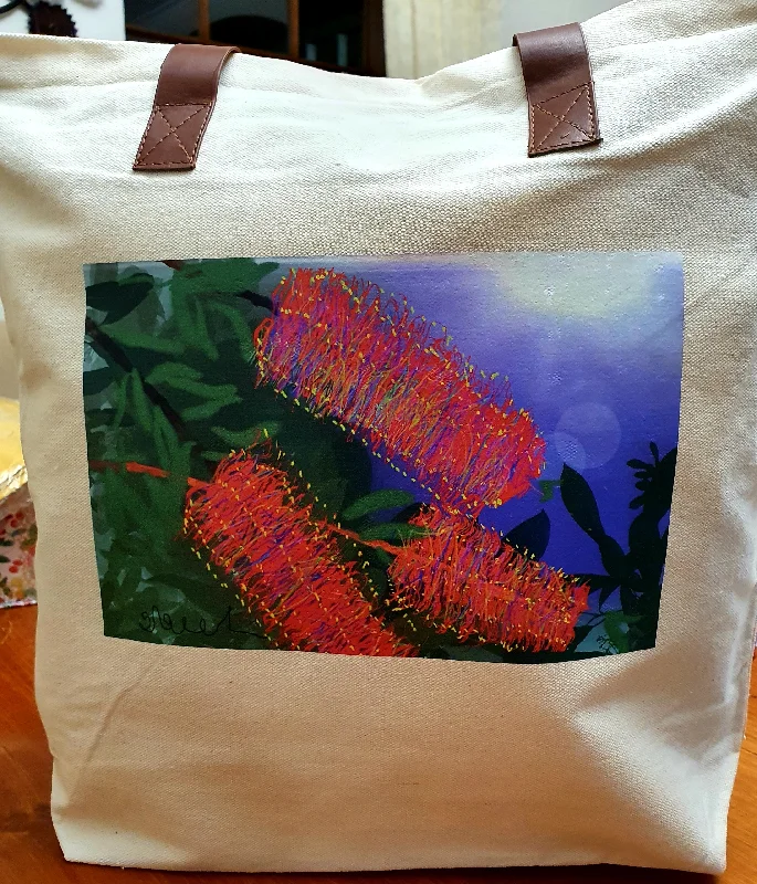 Boutique style tote bags-bottle brush