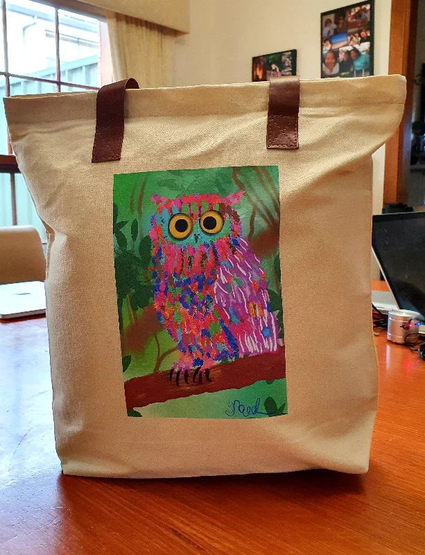 Boutique style tote bags- wise owl