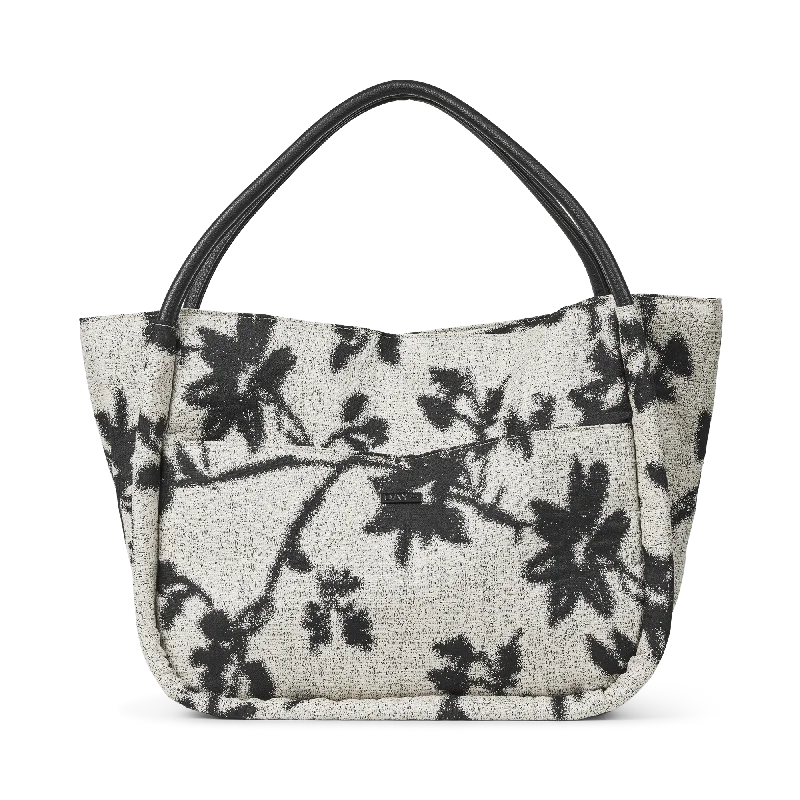 Small Jacquard Leaf Shopper Bag