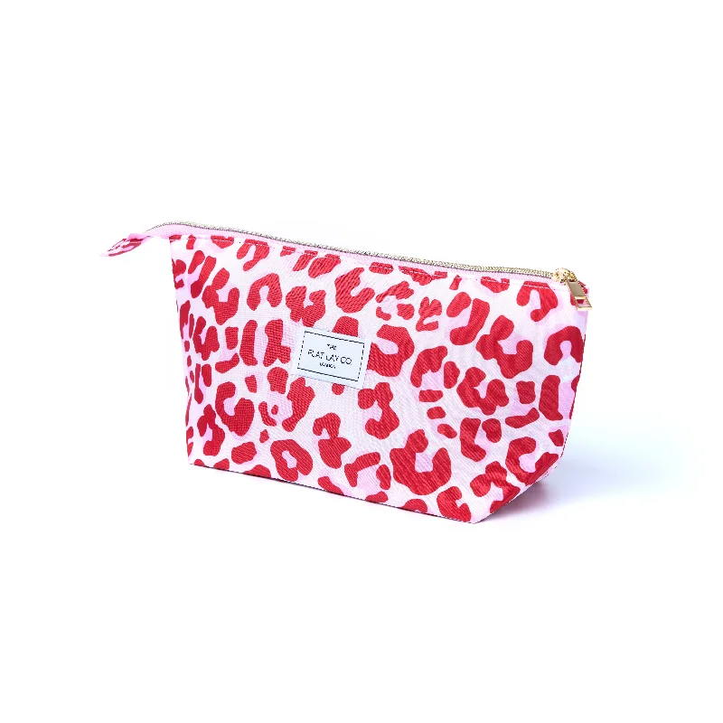 Essential Makeup Pouch - Pink Leopard