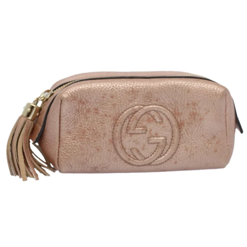 Gucci Soho  Leather Clutch Bag (Pre-Owned)