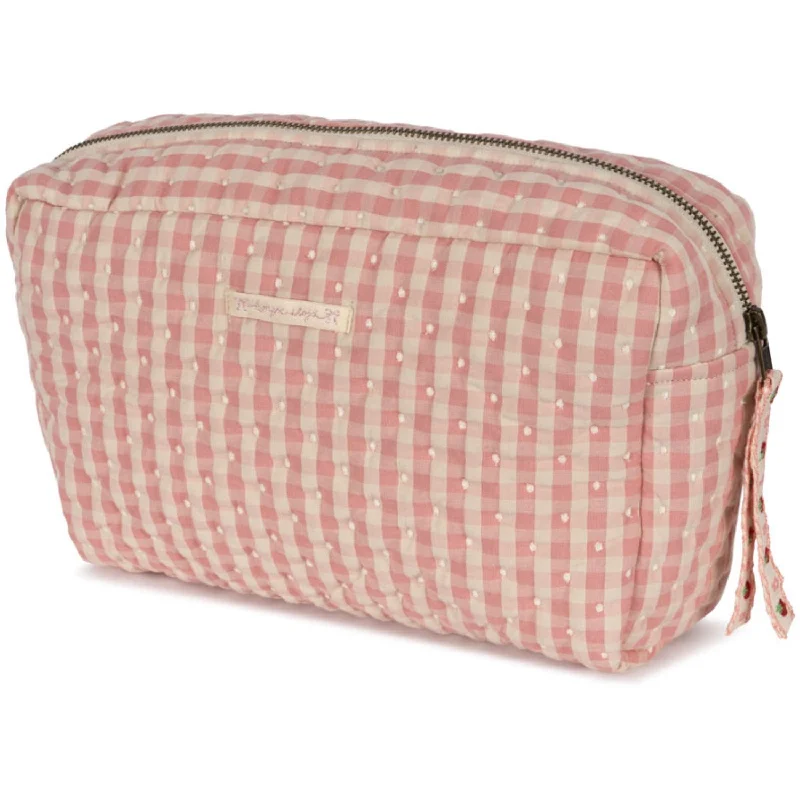 Konges Sløjd Powder Pink Check Seersucker Big Toiletry Bag