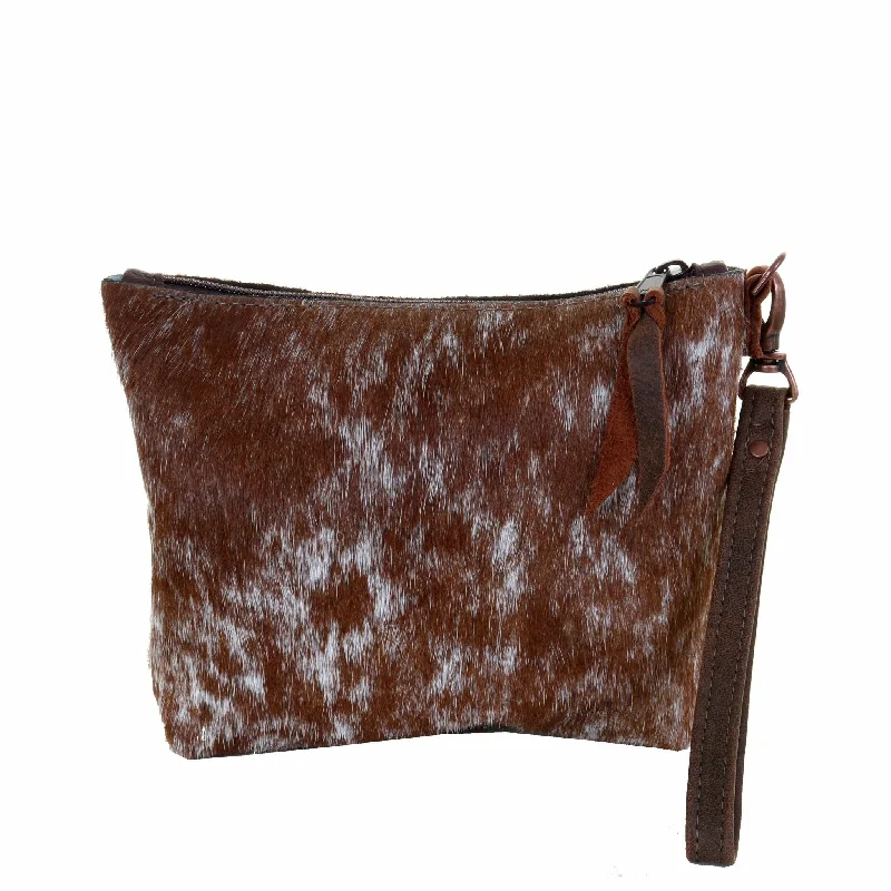 LMP03 - Roan Cowhide Large Makeup Pouch