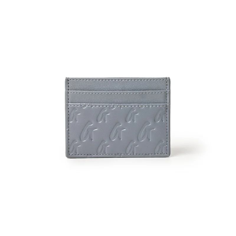 MONOGRAM CARD HOLDER GRAY