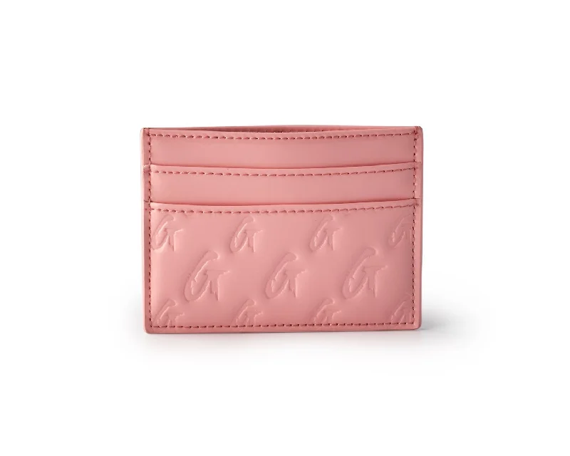 MONOGRAM CARD HOLDER MIRROR PINK