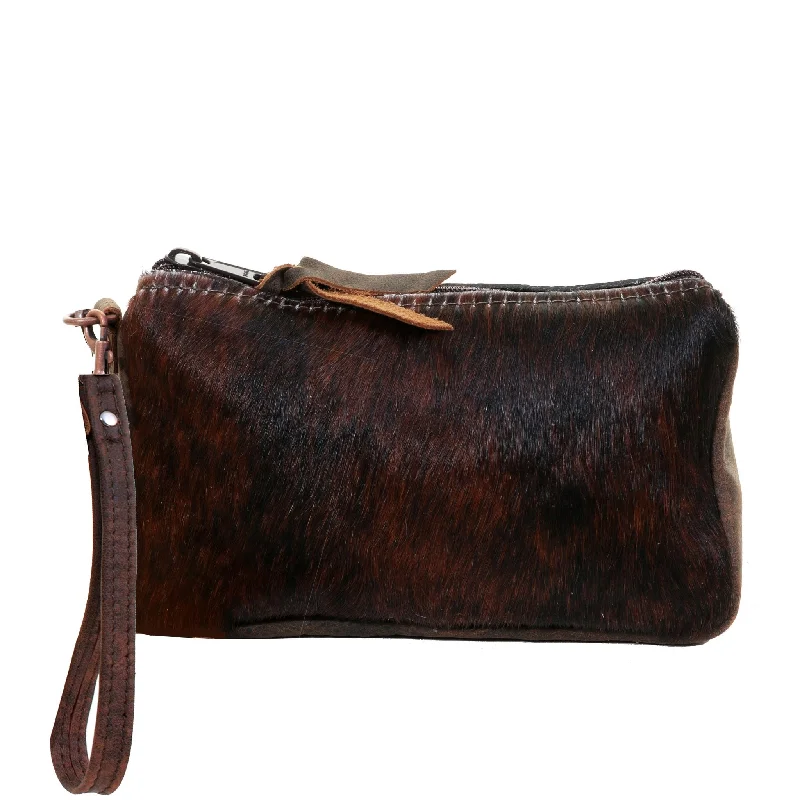 MPG92 - Brindle Cowhide Makeup Pouch