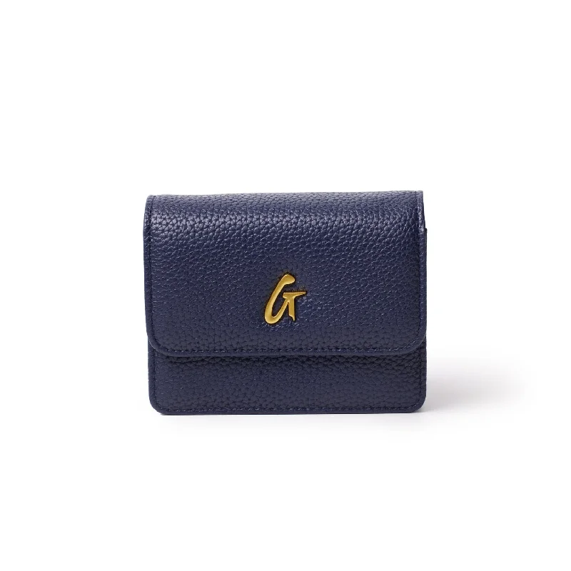 PEBBLE MINI WALLET ON CHAIN NAVY