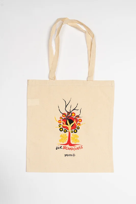 Our Bloodlines Long Handle Natural Tote Bag