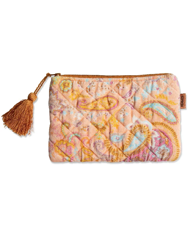 Paisley Paradise Velvet Cosmetics Purse