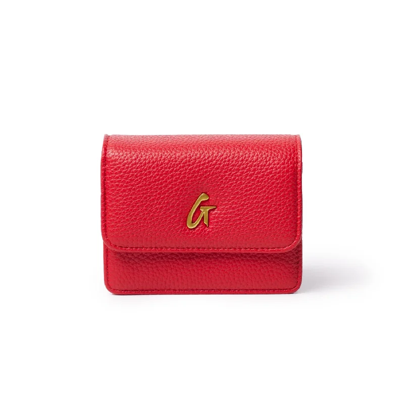 PEBBLE MINI WALLET ON CHAIN RED