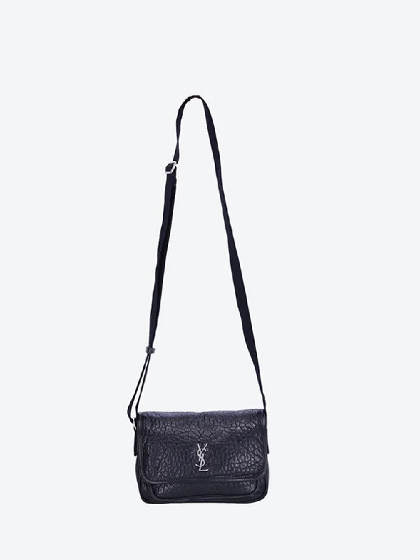 Niki small messenger in grained leather