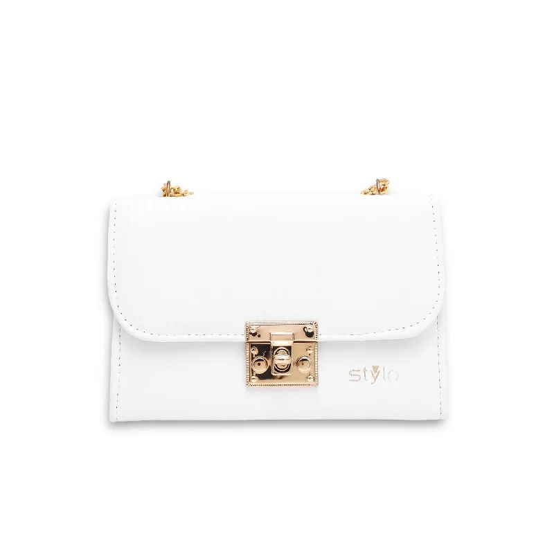 White Casual Shoulder Bag P55481