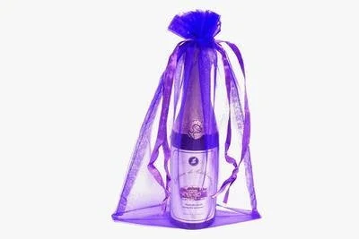 6x9 Purple Sheer Organza Bags -10 pcs