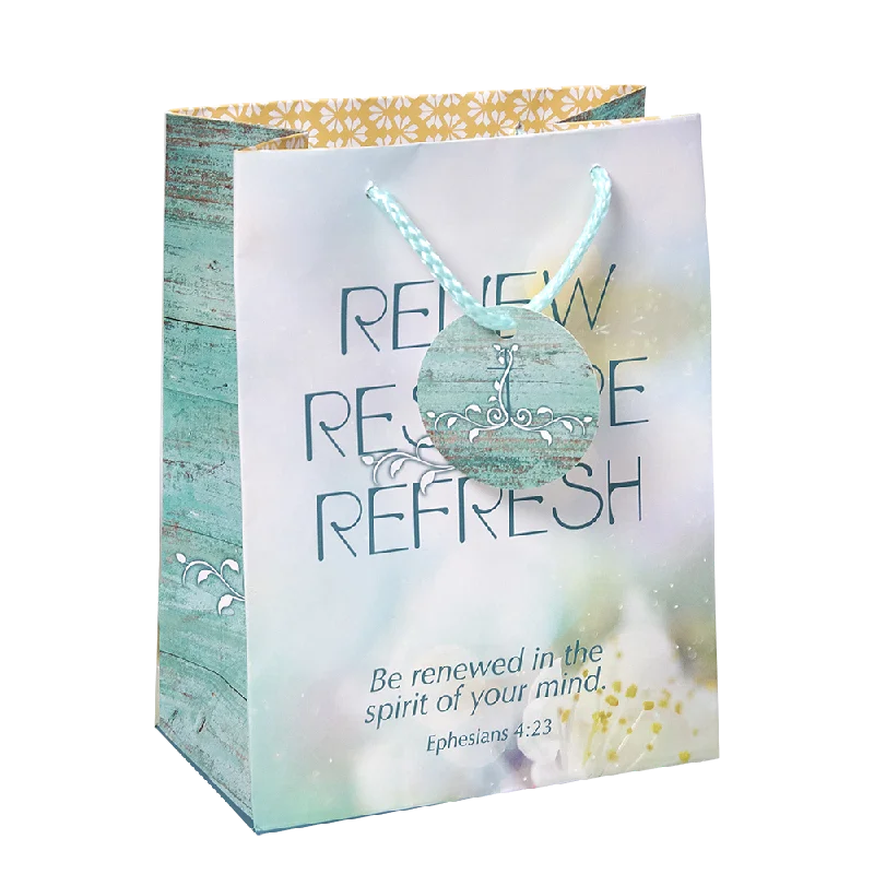 Gift Bag and Tag - Renew. Restore. Refresh.