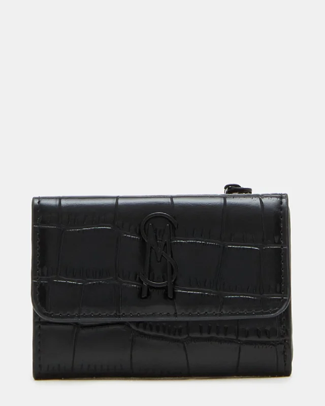 DOTT CROCODILE WALLET BLACK/BLACK