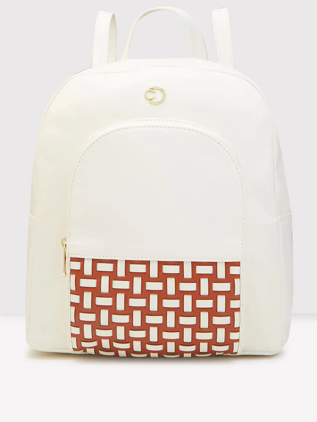 Caprese Zeta Backpack Large Quilted Women'S Bag Vanilla