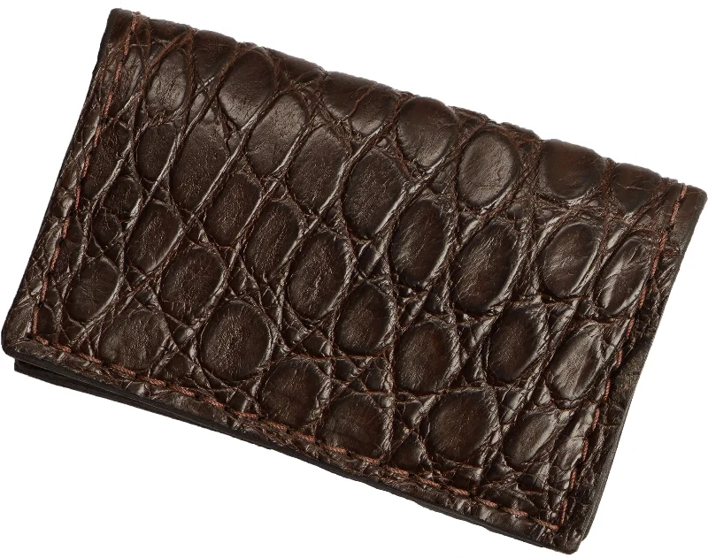 Brown Alligator Credit Card & Business Card Wallet