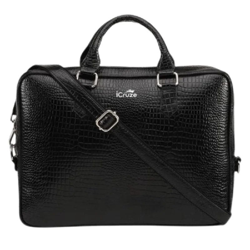 iCruze Delite Leather Bag Black