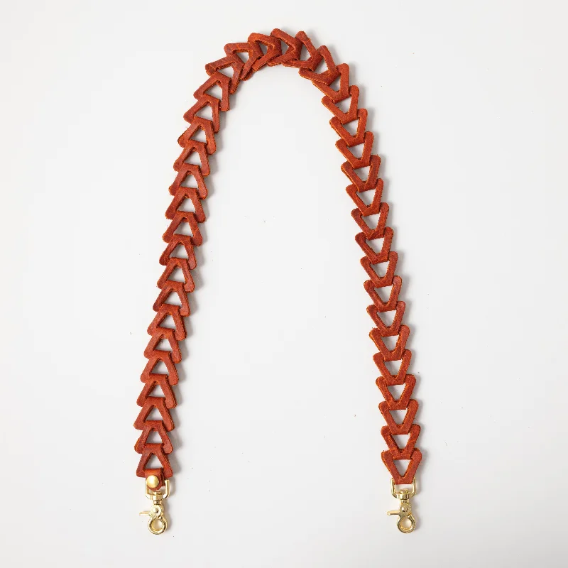 Orange Bison Chain Link Strap