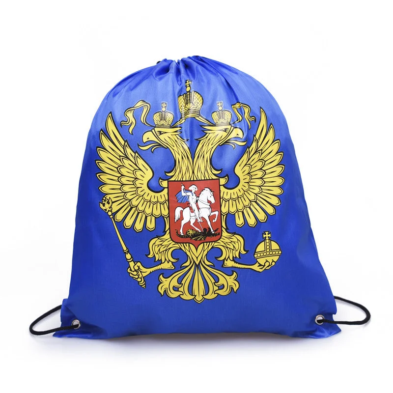 Russian Emblem Sports Drawstring