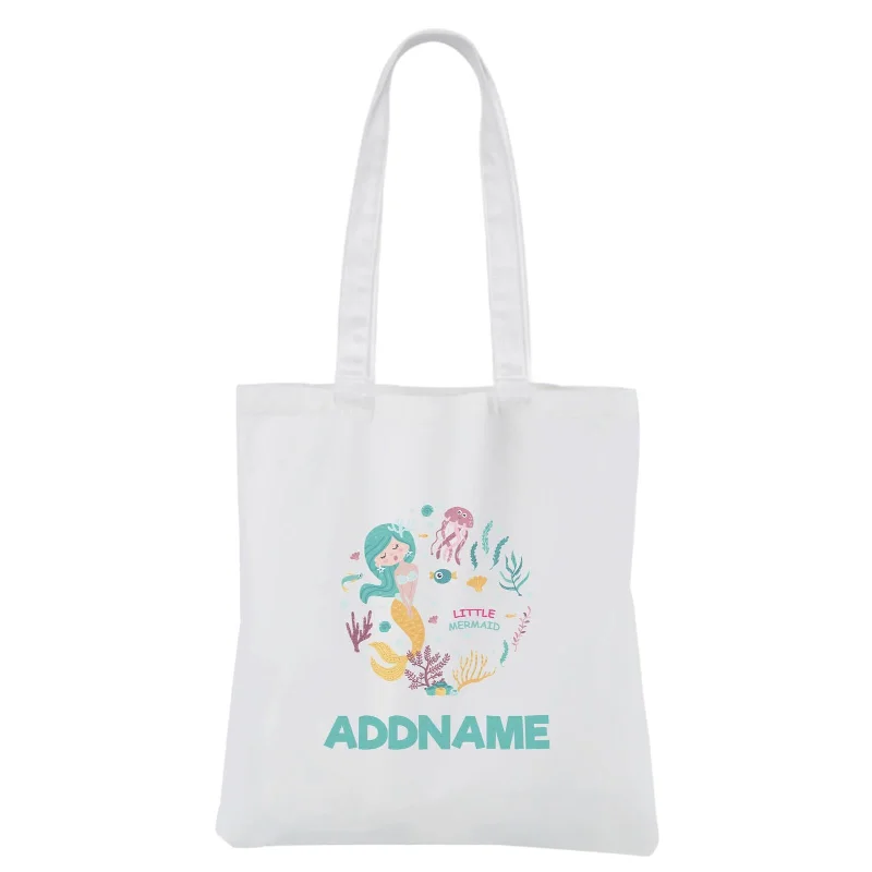 Pop Mermaid White Canvas Bag