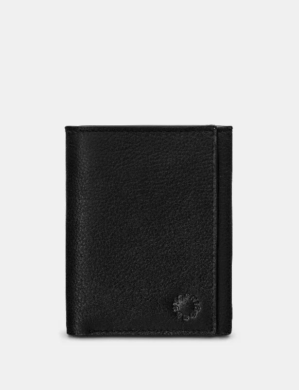 Three Fold Black Leather Wallet