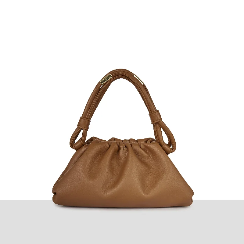 'Valencia' Camel Smooth Leather Mini Supersoft Clutch Bag